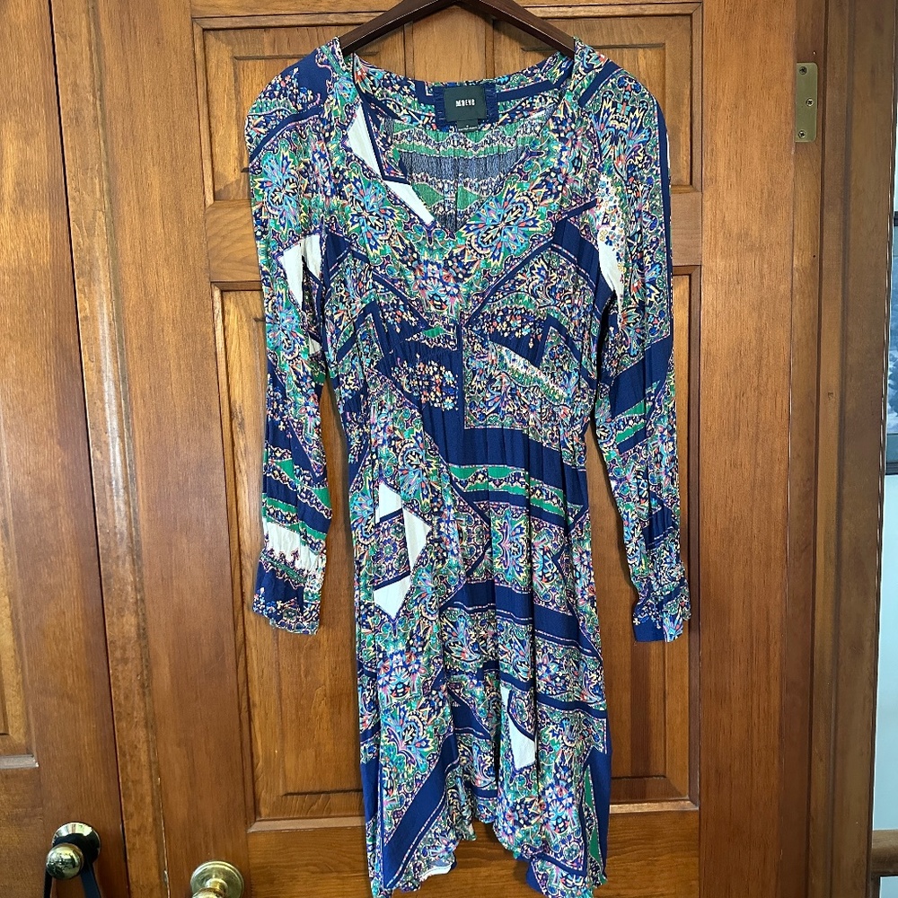 Anthropologie Maeve Monaco Dress in Blue Multicolor size M - Picture 3 of 10